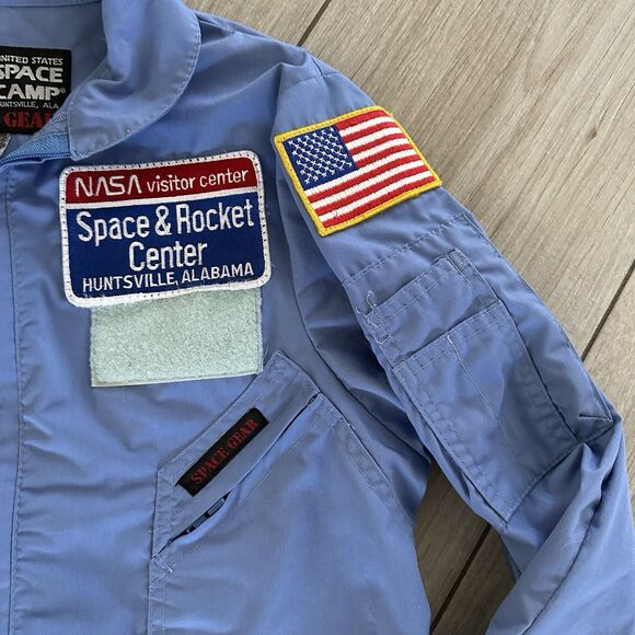 Vintage United States Space Camp Flight Suit Jumpsuit Adult XXS Blue NASA Rocket - Picture 7 of 12